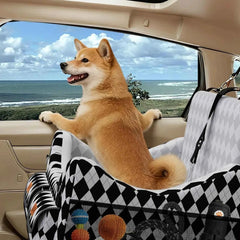Dog Car Seat for Small/Medium Dogs up to 35lbs, 4-Pocket Storage Memory Foam Dog Booster Seat, Detachable Washable Pet Car Seat with Safety Belt, Outdoor & Indoor Use