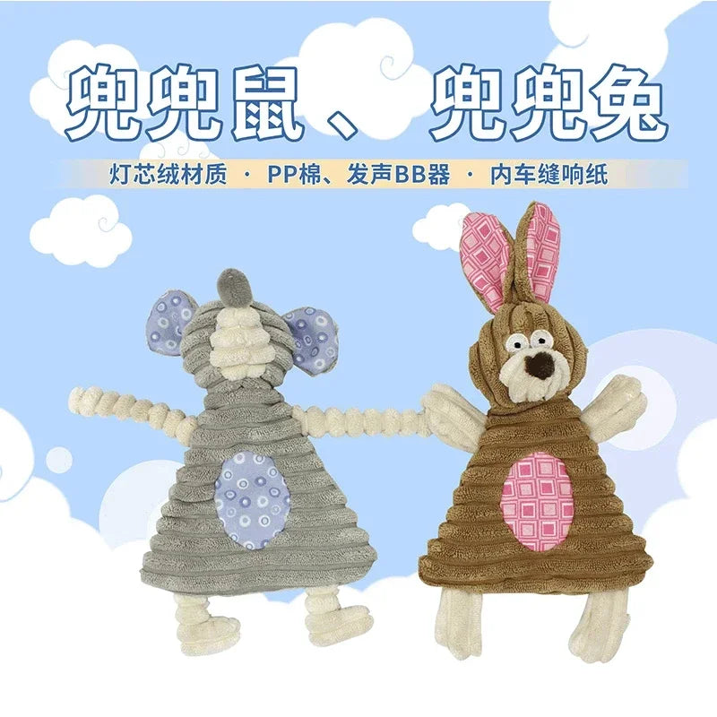 Plush Ring Paper Pet Dog Squeak Toy for Small Dogs Chihuahua Cleaning Teeth Puppy Toys Pet Accessories for Dogs