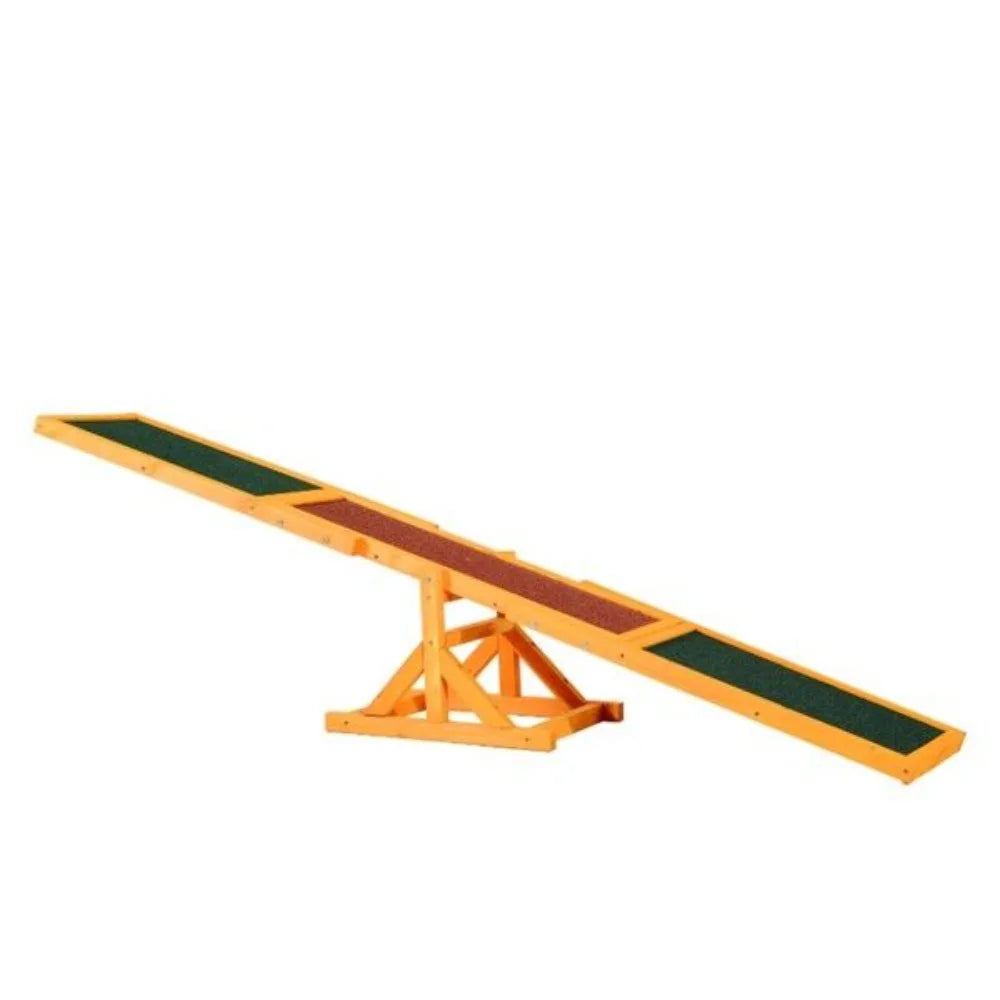 Dog Agility Ramp,Pet Seesaw,Fir Wood Large Dog Exercise Platform with Anti-Slip Surface,Dog Agility Ramp