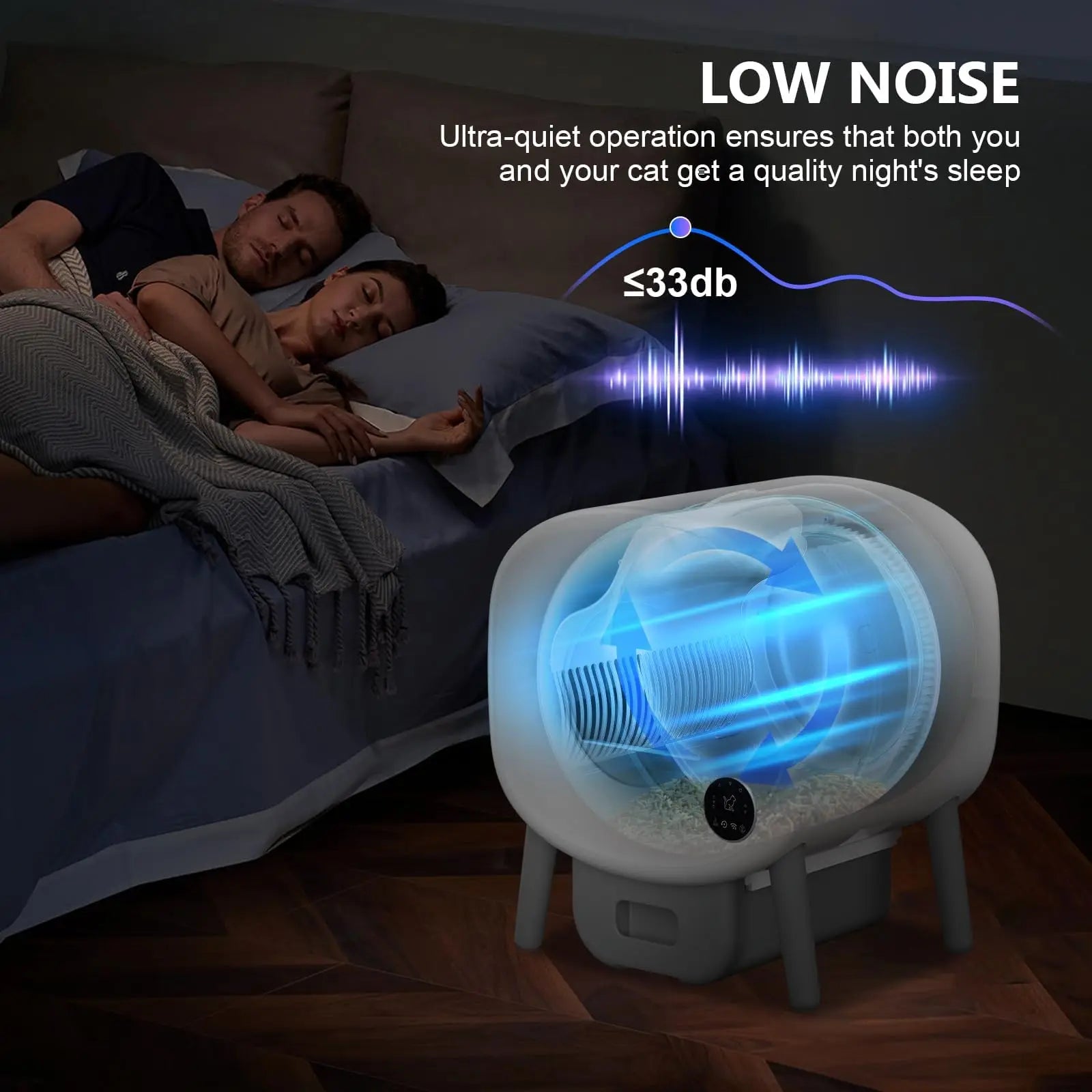 Smart Self Cleaning Cat Litter Box With App Control
