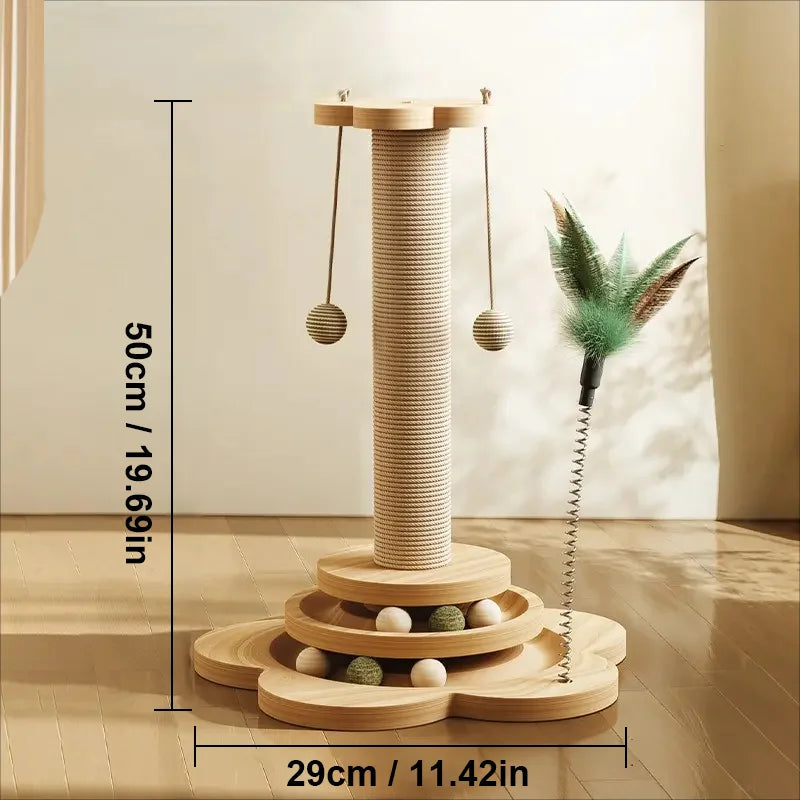Durable Non Shedding Cat Claw Post With Scratching Ball
