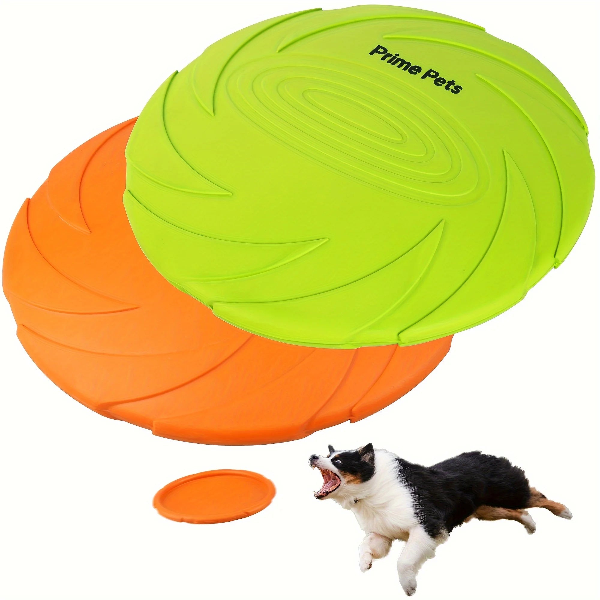 BENBEN 2 Pack Dog Frisbees Natural Rubber Floating Discs