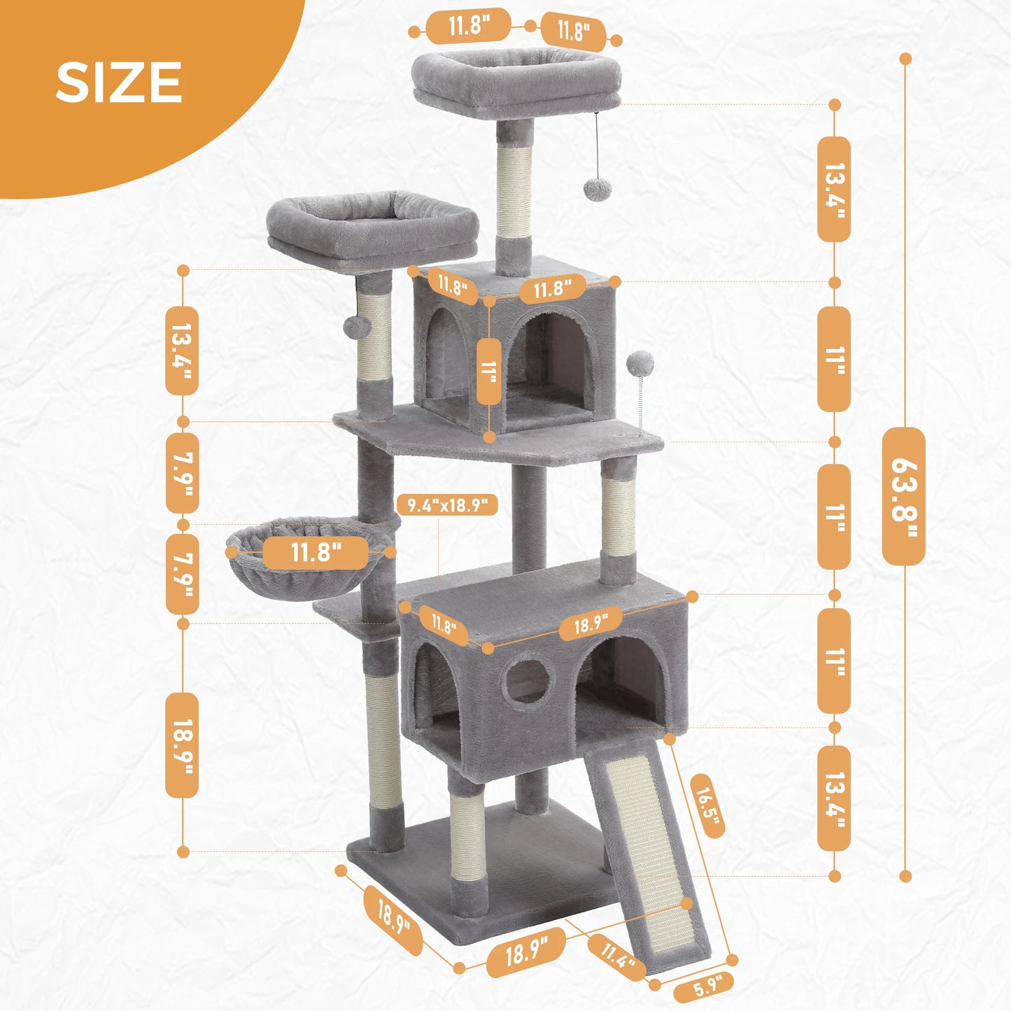 PAWZ Road Multi Level Cat Tree Tower Scratching Post Indoor
