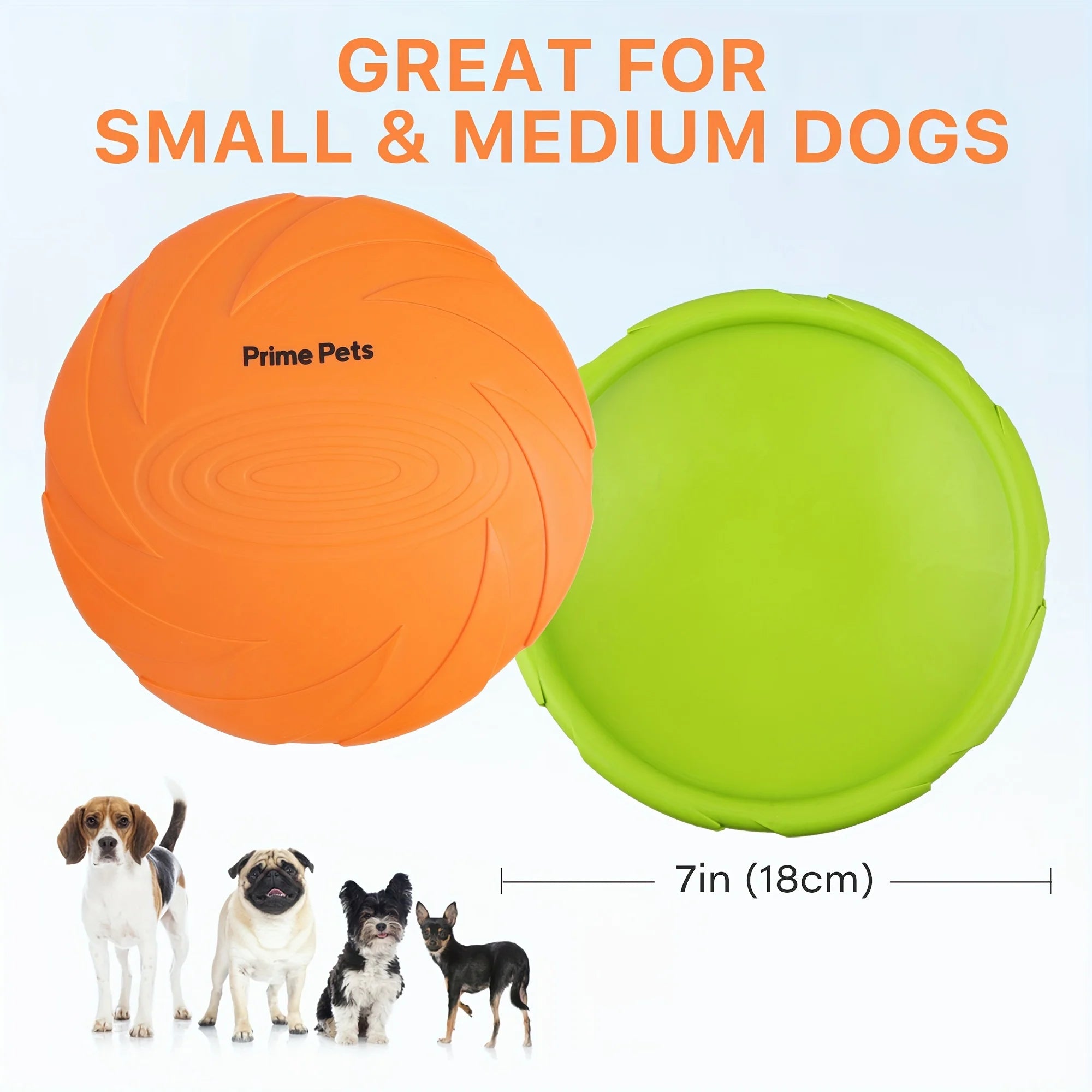 BENBEN 2 Pack Dog Frisbees Natural Rubber Floating Discs