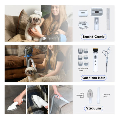 Grooming Kit For Dogs And Cats With Vacuum And Clippers