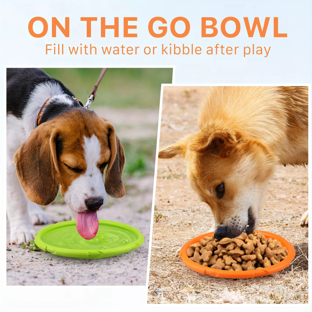 BENBEN 2 Pack Dog Frisbees Natural Rubber Floating Discs