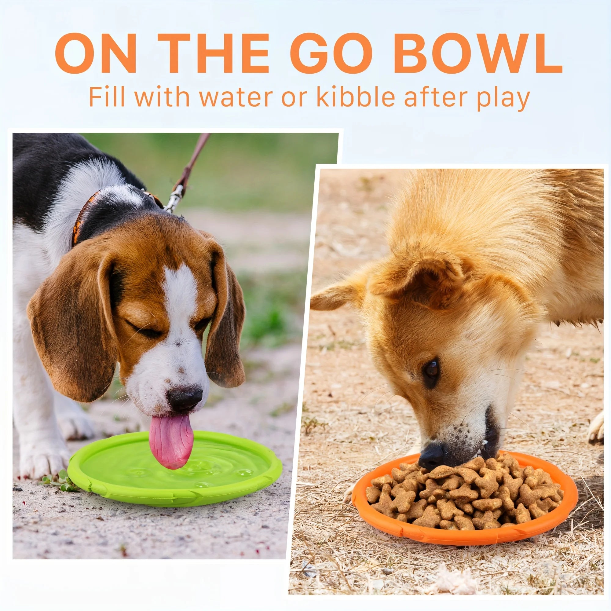 BENBEN 2 Pack Dog Frisbees Natural Rubber Floating Discs