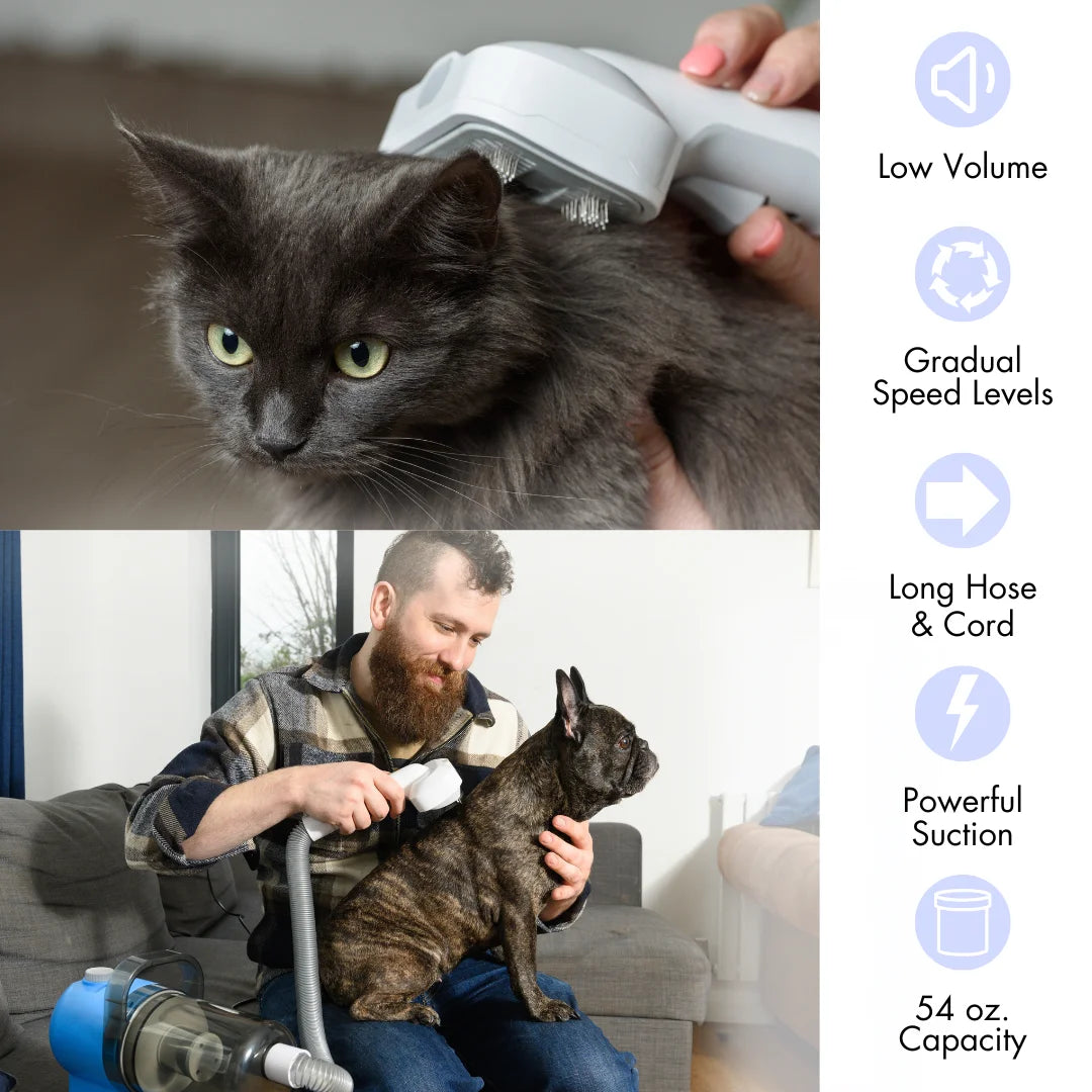 Grooming Kit For Dogs And Cats With Vacuum And Clippers