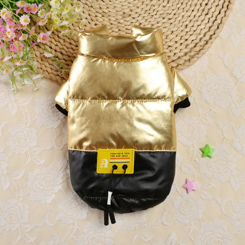 Winter Pet Dog Coat Warm Dog Puppy Autumn Cotton Padded Coat For Small Dogs Thickened Stand-up Collar Down Jacket