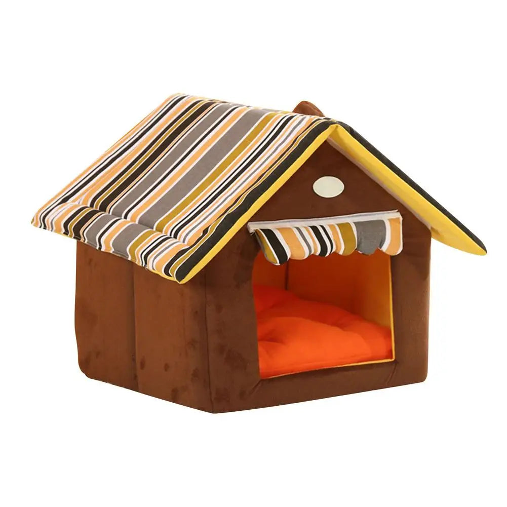 Pet Cat House Waterproof Comfortable Cotton Nest For Outdoor Outdoor House In Winter Thick Warm Can Be Taken Apart Washed Folded