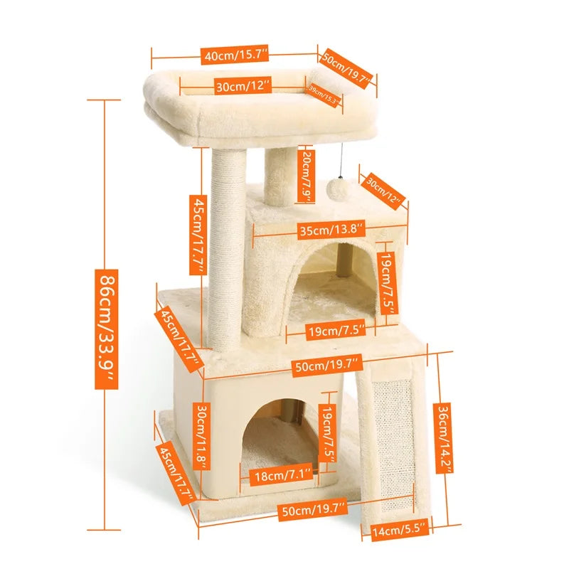Pet Harmony Supplies PAWZ Road Cat Tree Tower 5 Tier