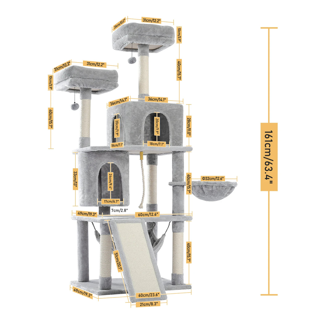 Pet Harmony Supplies PAWZ Road Cat Tree Tower 5 Tier