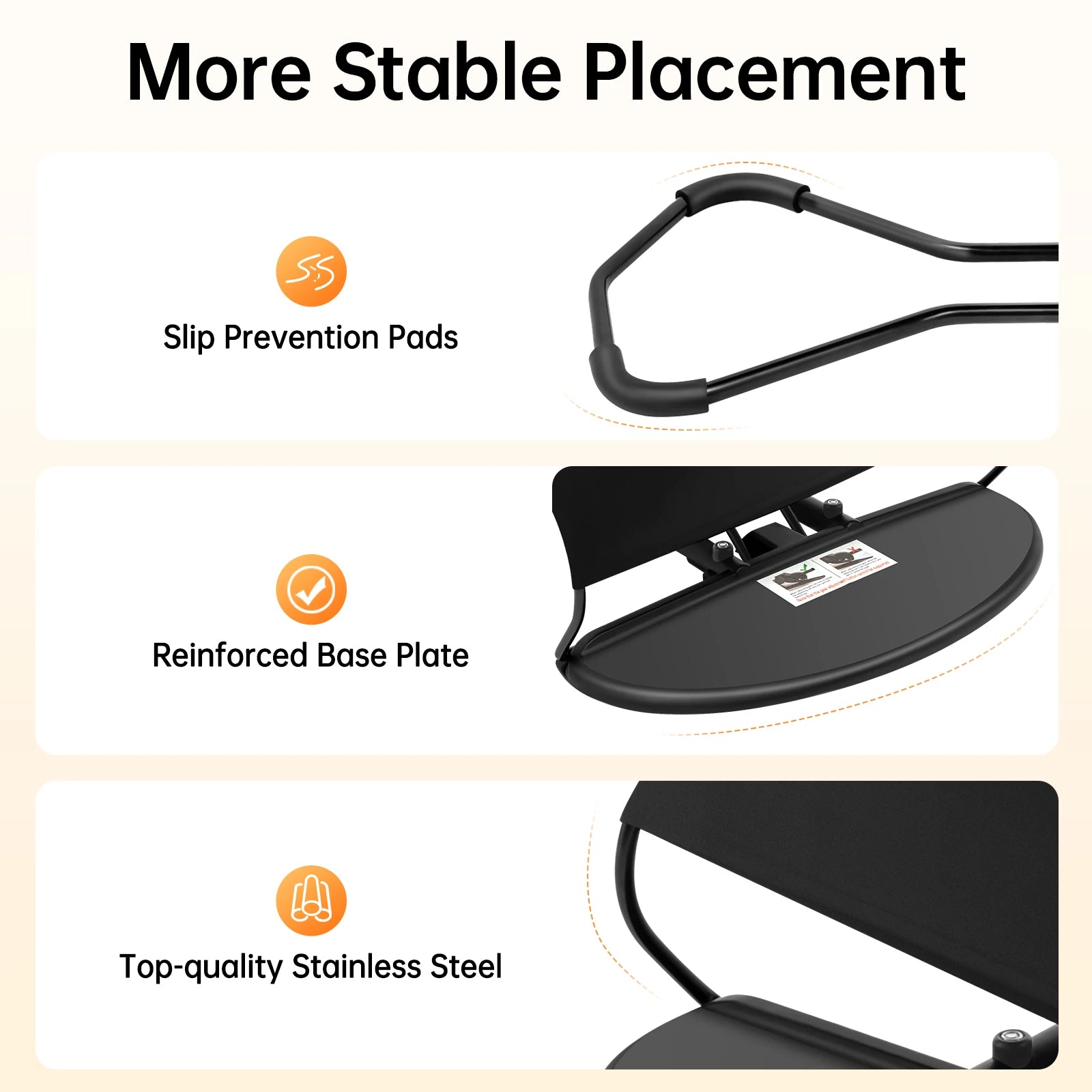 Foldable Pet Rocker Bed With Adjustable Height Stainless Steel Bracket