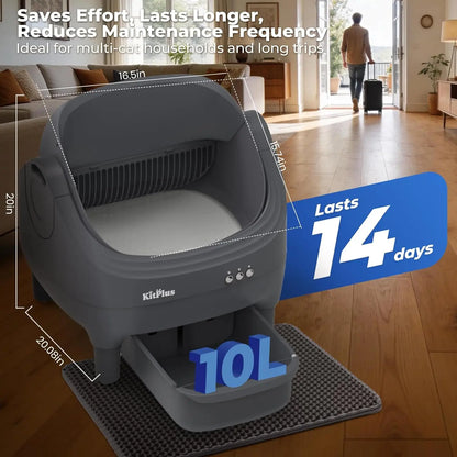 Open Top Self Cleaning Electric Cat Litter Box App Control