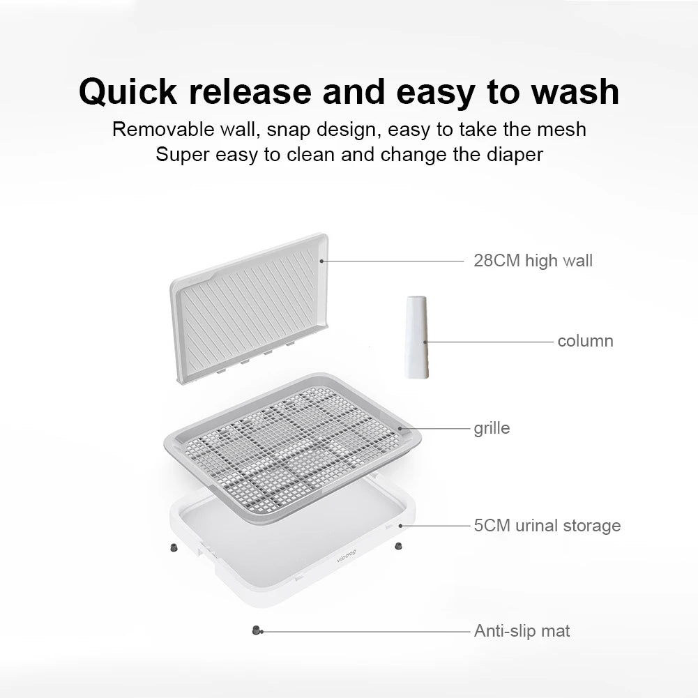 Indoor Dog Potty Tray Pee Wall Pan Trainer For Pets