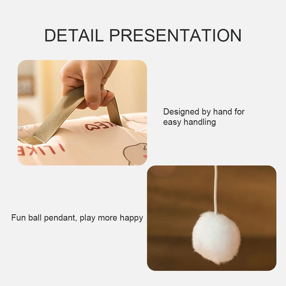 APWIKOGERCN Cat Cave Bed With Removable Cushioned Pillow