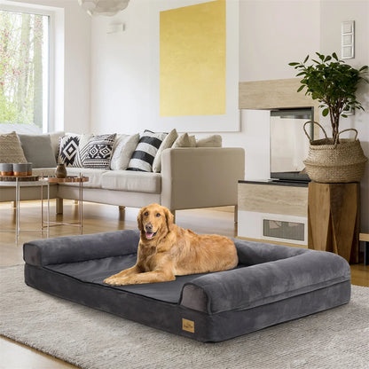 BORWART Calming Dog Bed Orthopedic Memory Foam Sofa Waterproof Cover