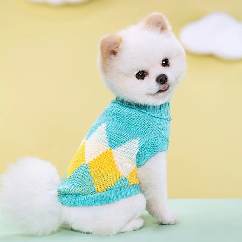 CN Guangdong Dog Knitted Sweater All Seasons Striped For Dogs