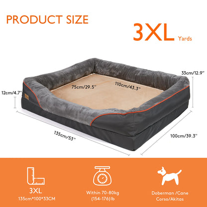 BINGOPAW Dog Bed Soft Comfortable Anti Allergy Fleece Waterproof