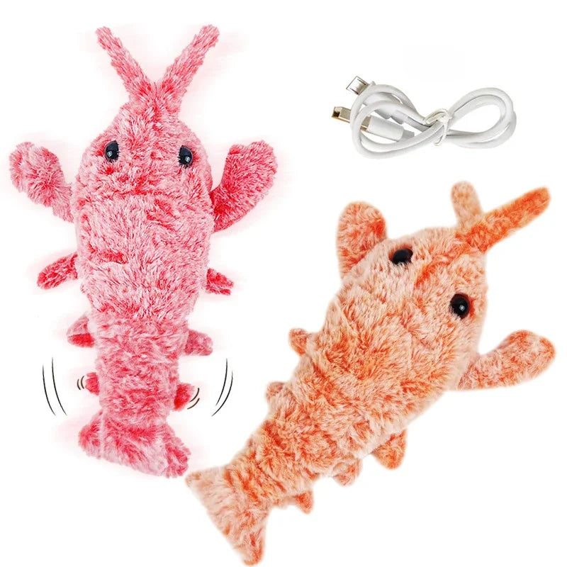 Cat Toys Electric Lobster USB Rechargeable Jumping Plush Toy