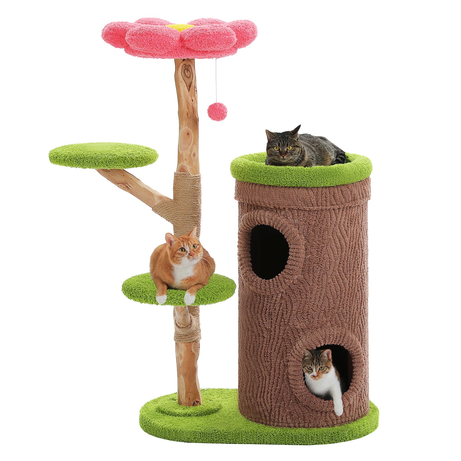 PAWZ Road Cat Tree Tower With Four Condos Luxury Indoor