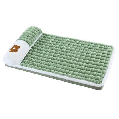 Thickened Dog Bed Removable Winter Super Warm Washable Dog Mat Deep Sleep Fluff Bed for Small Medium Large Dogs Cats Pillow