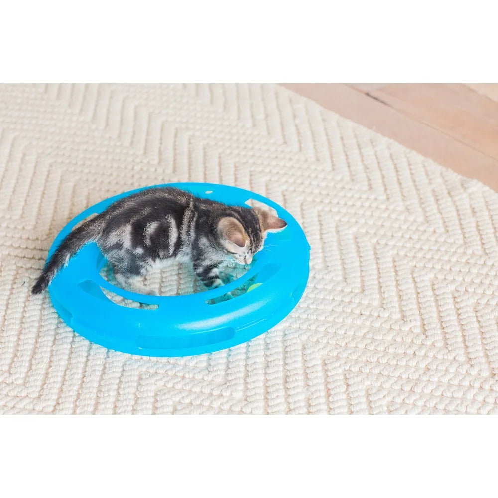 Crazy Circle Cat Toy Boredom Buster Reloadable Catnip Ball