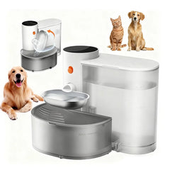 Booteely Stainless Steel Pet Water Dispenser Automatic Purifying Bowl