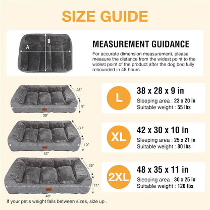 Orthopedic Dog Bed With Thick Support And Non-Slip Bottom