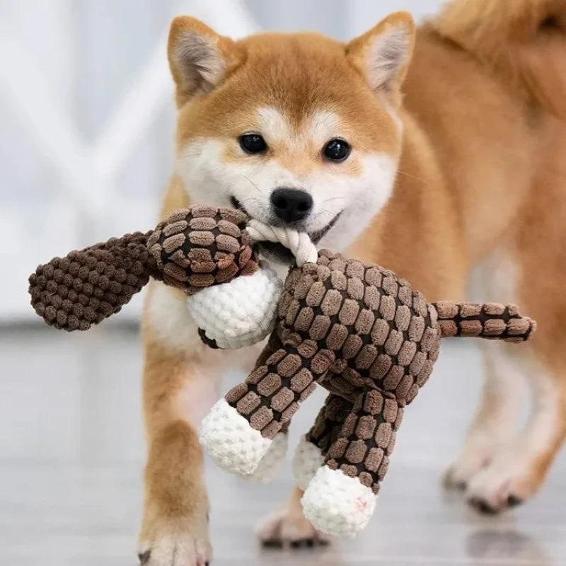 Plush Squeaky Puppy Chew Toys For Small Dogs Donkey Design