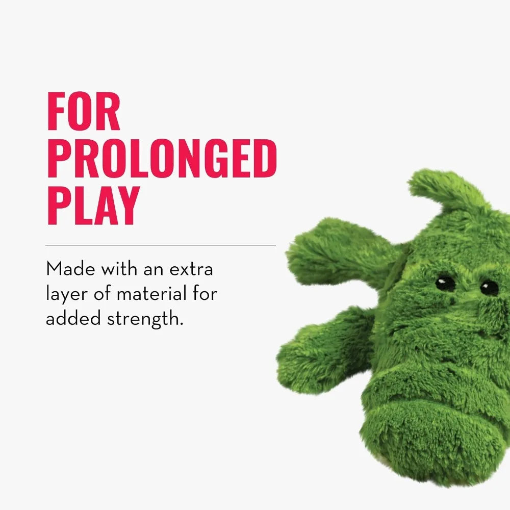 Small Alligator Cozie Dog Toy, Minimal Mess, Squeaky, Durable, 2 Sizes