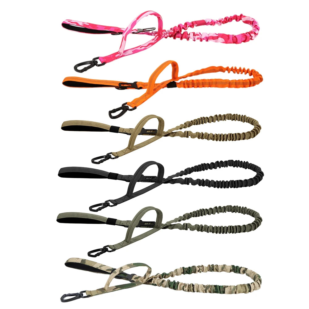 PETRAVEL Military Adjustable Dog Leash With Quick Release Dual Handles