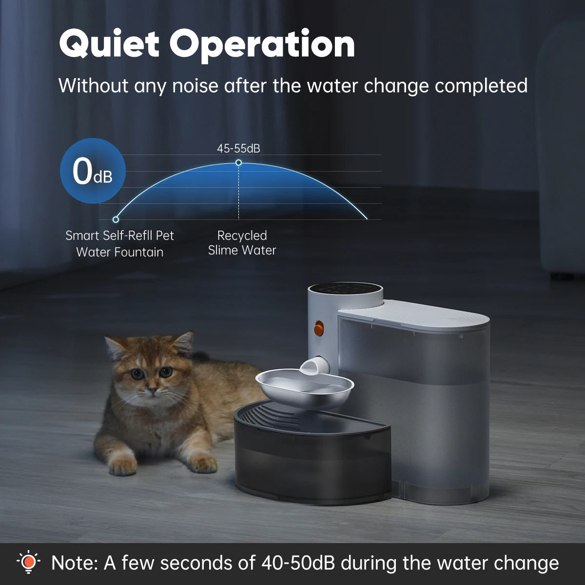 Booteely Stainless Steel Pet Water Dispenser Automatic Purifying Bowl