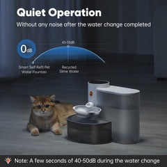 Booteely Stainless Steel Pet Water Dispenser Automatic Purifying Bowl