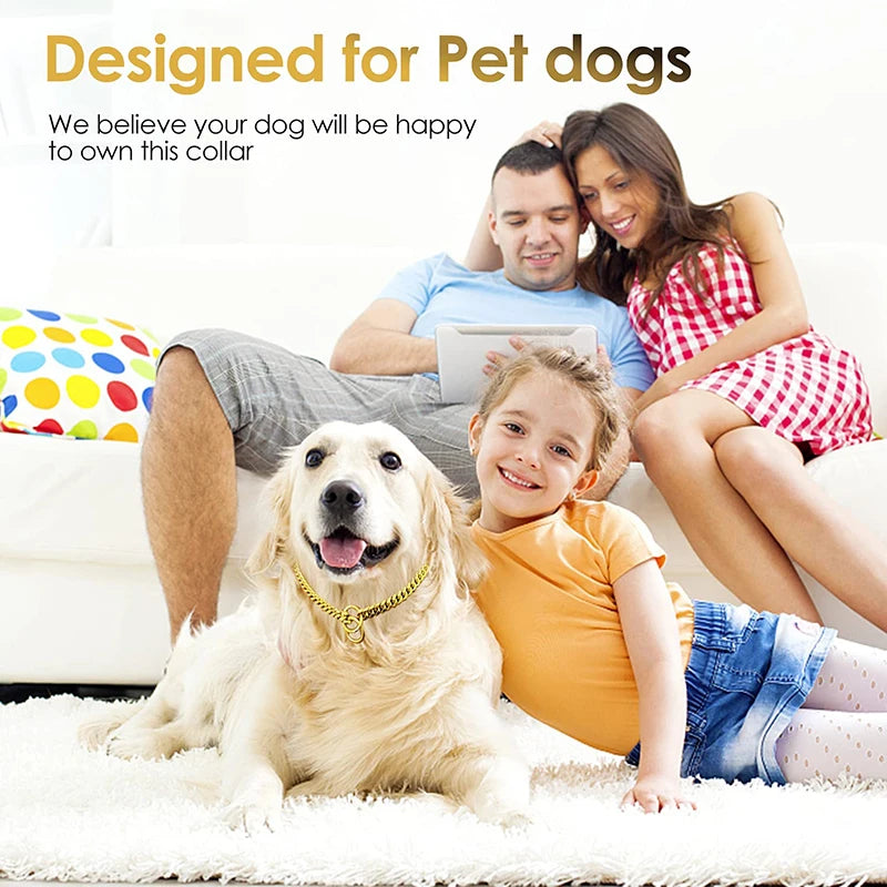 Stainless Steel Chain Dog Collar Cuban Style Training Collar