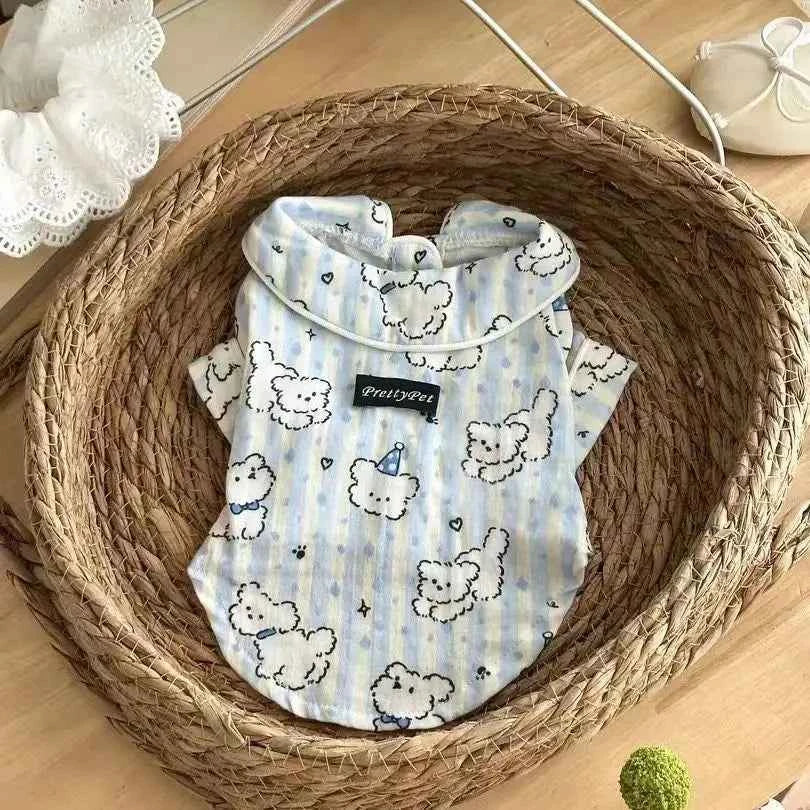 Soft Breathable Cotton Pet Sleepwear Pajamas For Cats And Dogs