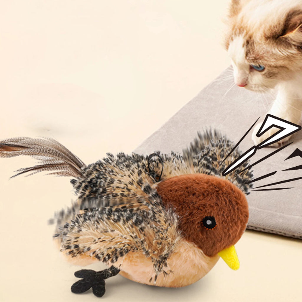 Remote Control Chirping Bird Toy For Kitten Interactive Cat Companion