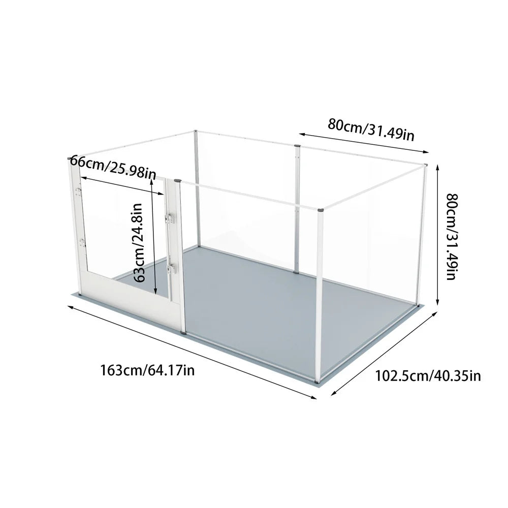 BORWARTH Acrylic 3 In 1 Dog Playpen And Whelping Pen