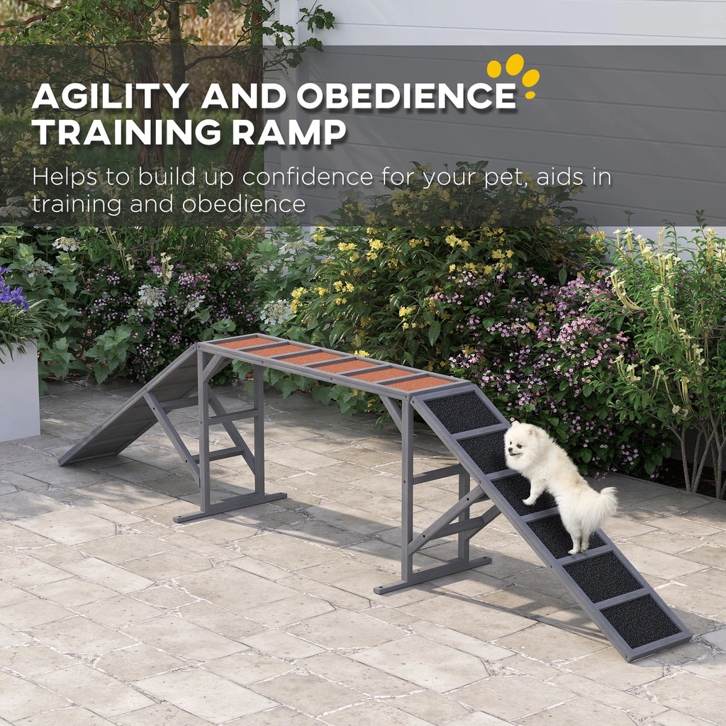 Dog Agility Ramp With Safety Bars And 35 Degree Slope