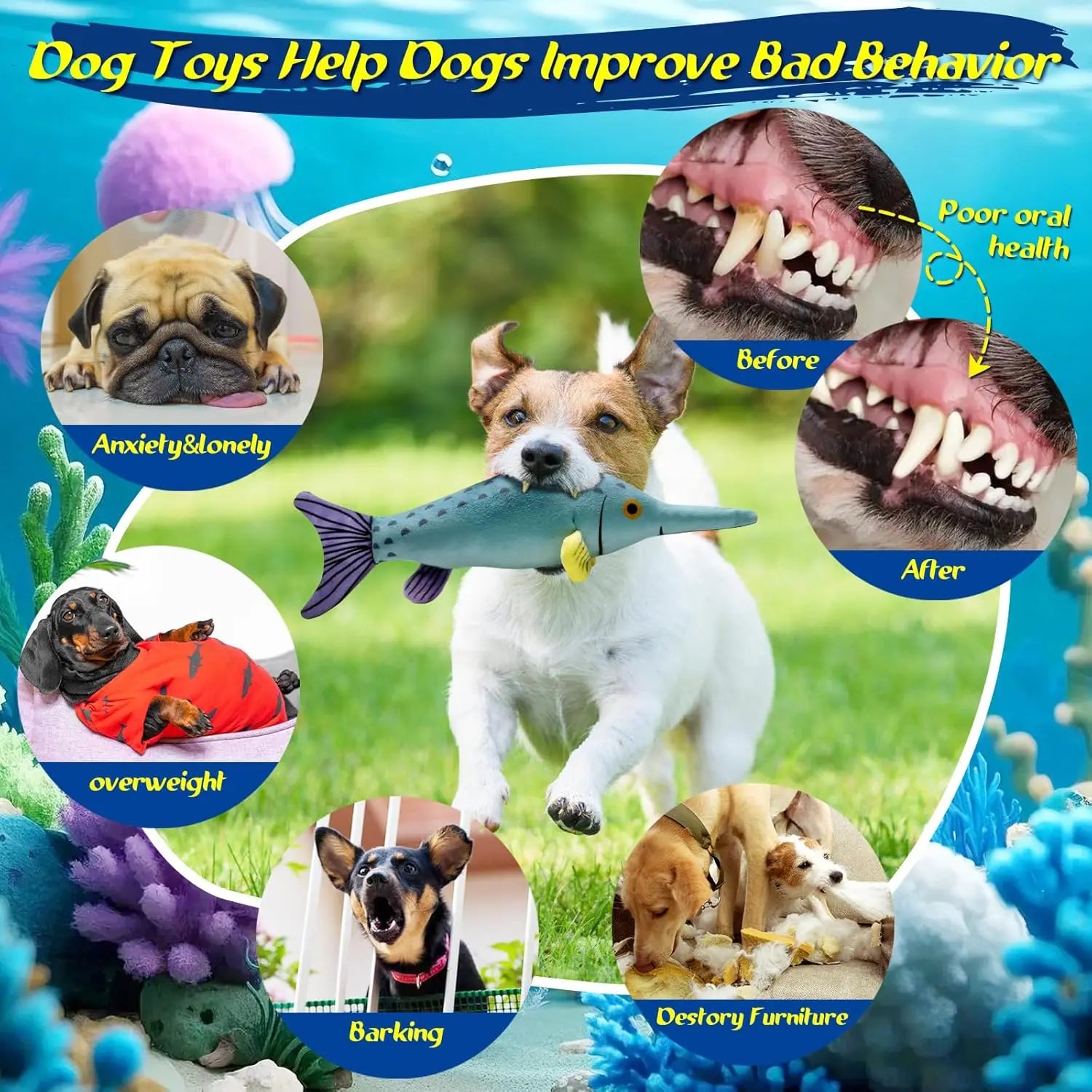 Squeaky Plush Canine Chew Toy Tug Of War For Breeds