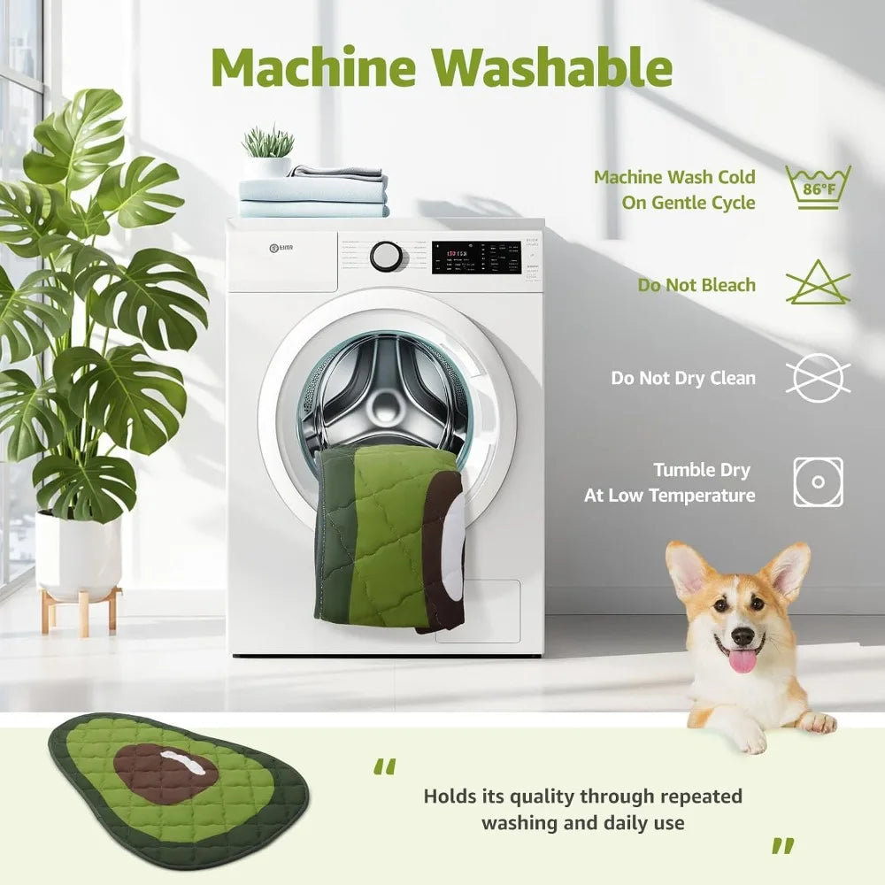 Dog Cooling Mat Avocado Design Self Cooling Waterproof Bed