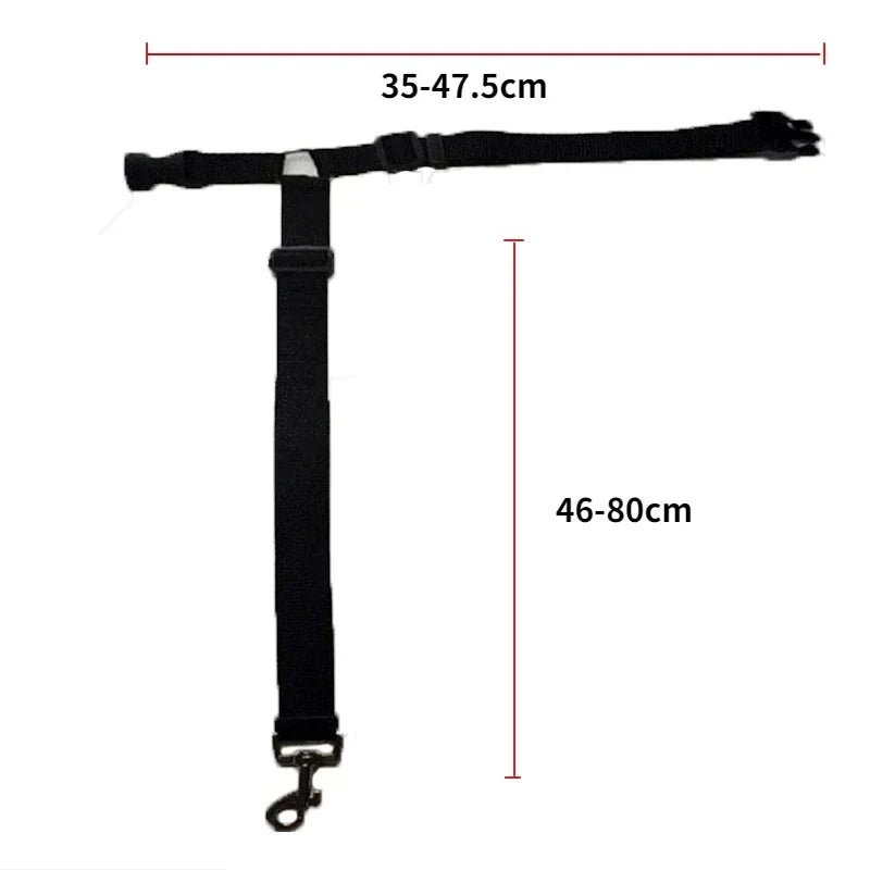 Two-In-One Pet Car Seat Belt Nylon Lead Leash Adjustable Durable