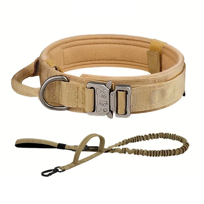 Adjustable Tactical Dog Training Collar And Leash Set Control Handle