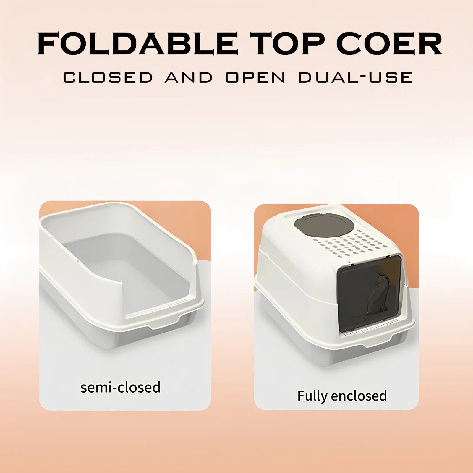 Cat Litter Box With Detachable Lid And Scoop Splash Proof