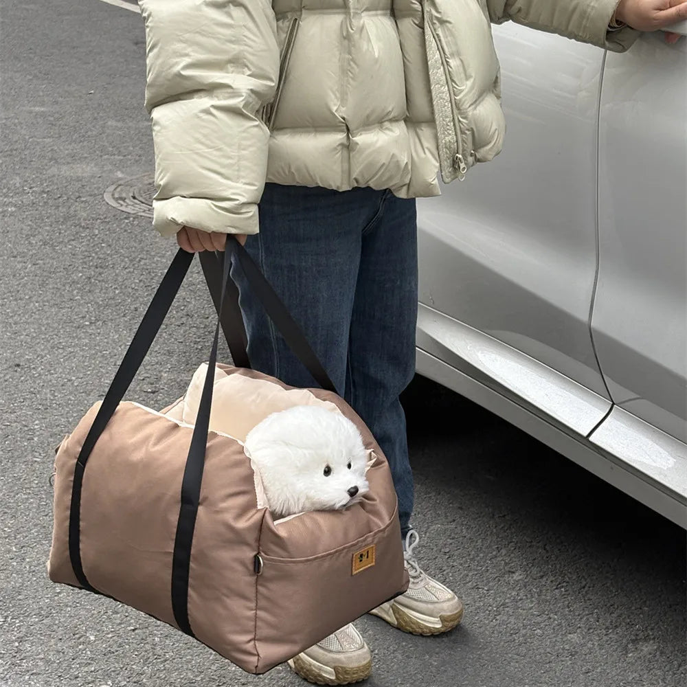 Dog Car Seat With Safety Belt Four Season Universal Cushion