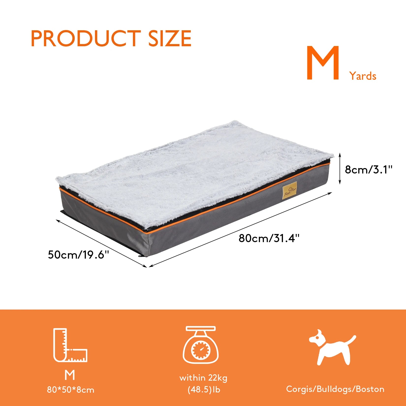 Pet Harmony Supplies Orthopedic Dog Bed With Washable Cover