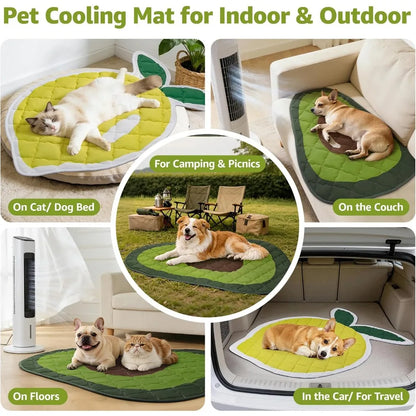 Dog Cooling Mat Avocado Design Self Cooling Waterproof Bed