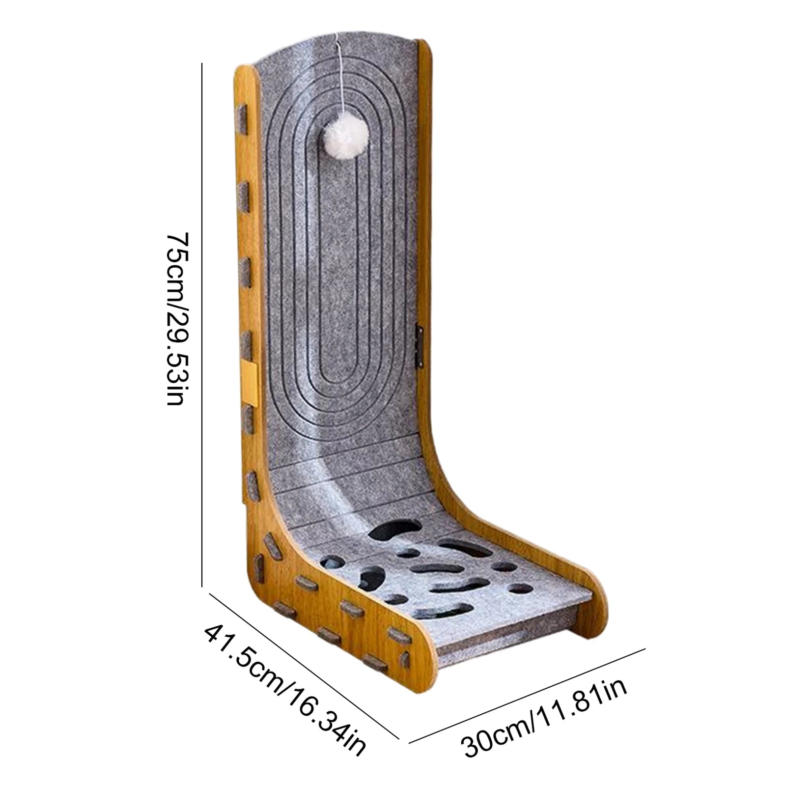 Cats Scratching Board With Ball L Shape Cat Scratcher Wall