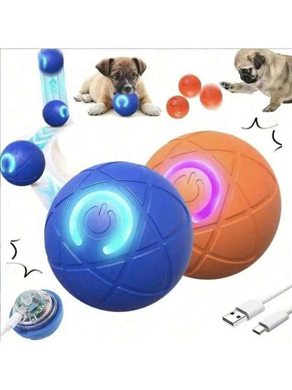 Automatic Dog Ball Toy Vibrating Interactive Moving Ball USB Rechargeable For Small Dogs
