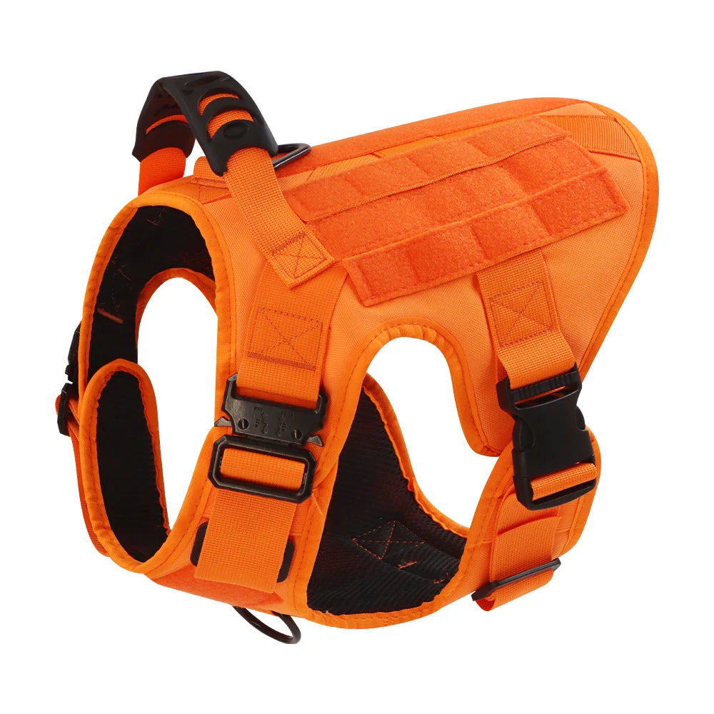 Military Camouflage Dog Harness With Adjustable Leash